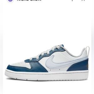 Nike Court Borough Low in deep blue and white. Very gently used.